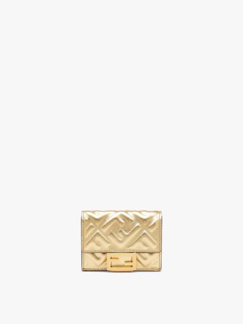 Golden leather wallet