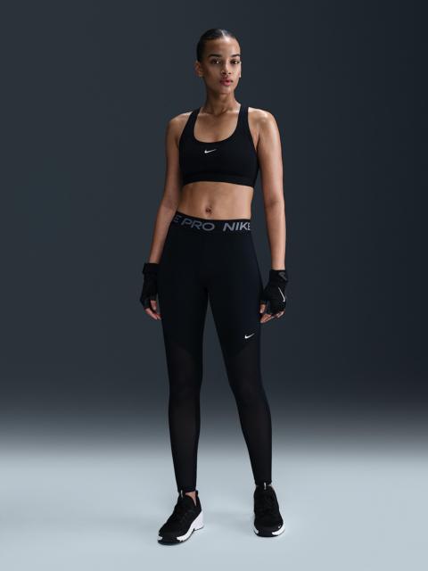 Nike Nike Pro Women's Mid-Rise Full-Length Mesh-Paneled Leggings