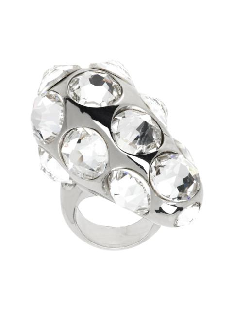 Acne Studios Silver Crystal Drop Ring