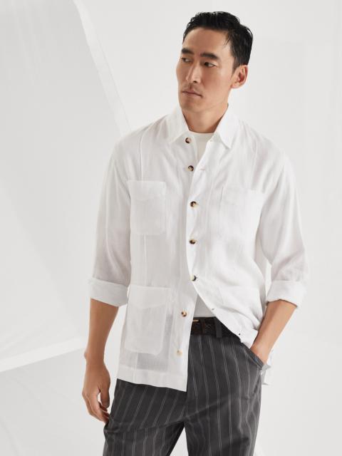 Brunello Cucinelli Linen easy fit guayabera