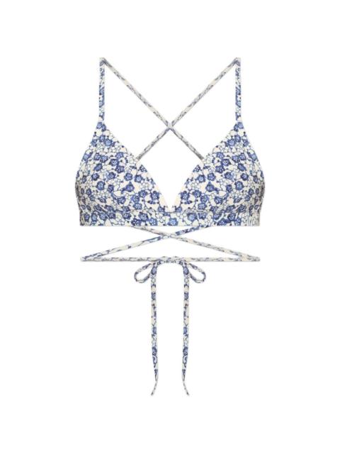 Isabel Marant Solange floral-print bikini top