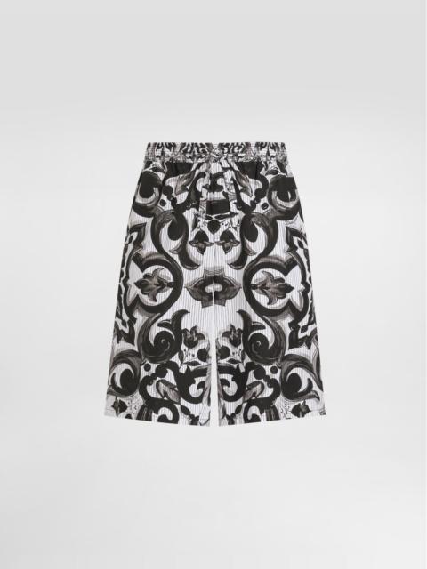Dolce & Gabbana Majolica-print poplin trousers