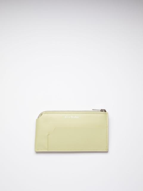 Acne Studios Zippered card wallet - Dusty green