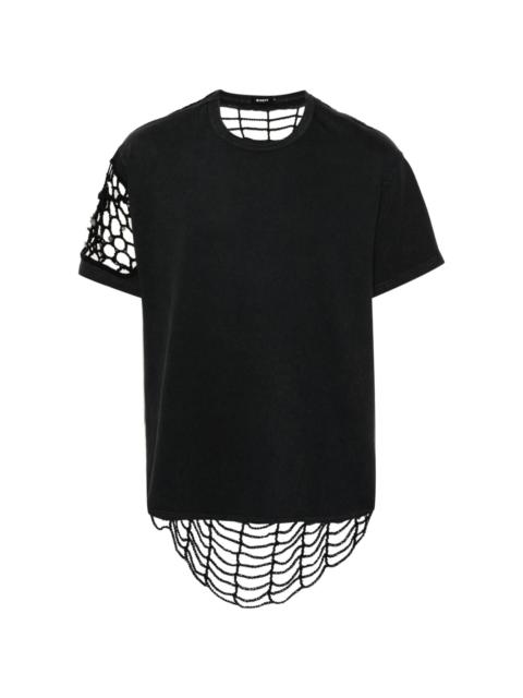 crochet-panelling T-shirt