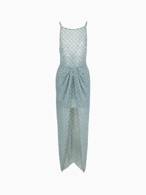 GIORGIO ARMANI Embroidered-tulle long dress