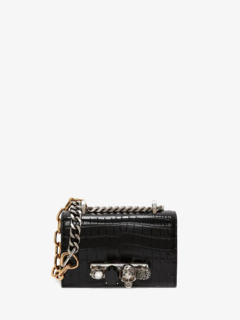 Women's Mini Jewelled Satchel in Black