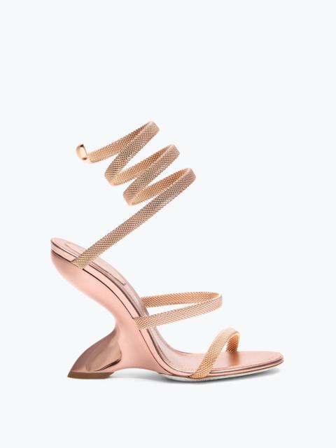 RENE CAOVILLA TRIGOLD SYMPHONY ROSE GOLD SANDAL 105