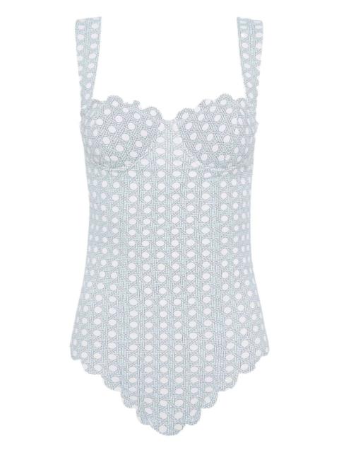 MARYSIA La Roche Maillot cane-print swimsuit