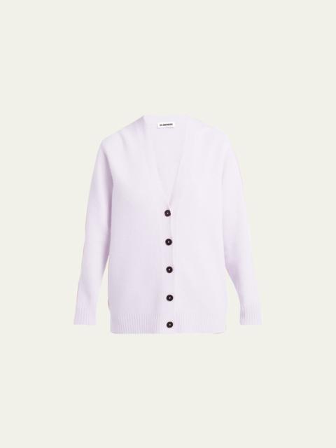 Button-Front Wool Cardigan