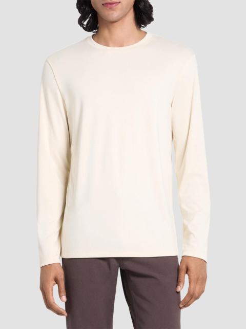 Theory Men's Essential Long-Sleeved Crewneck T-Shirt - Oat Milk