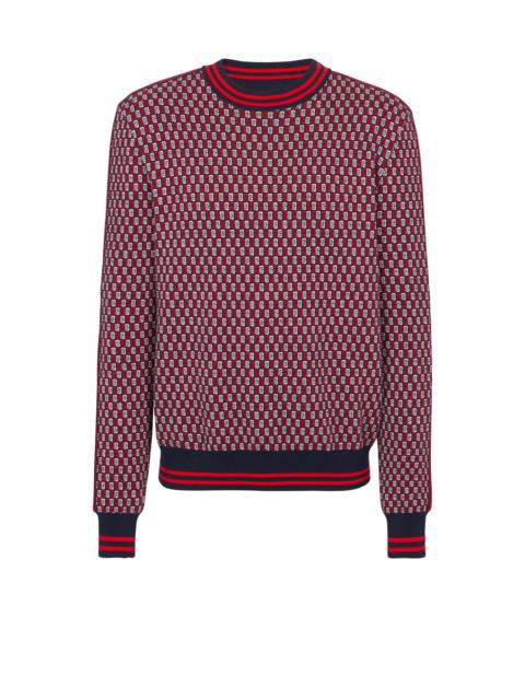 Balmain Monogrammed jacquard jumper