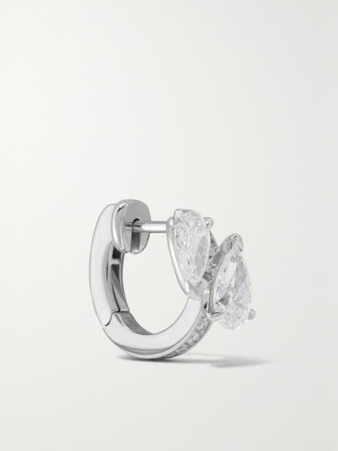 REPOSSI Serti Sur Vide 14-karat White Gold Diamond Single Earring