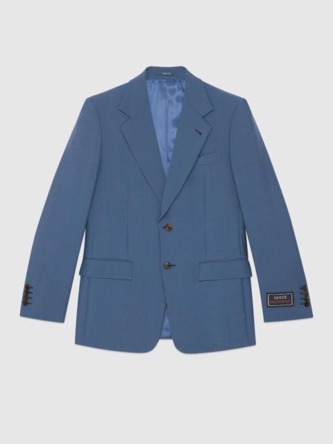 GUCCI Wool mohair formal jacket with label
