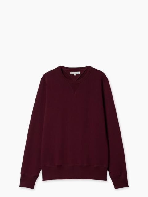 Merz b. Schwanen MERZ B. SCHWANEN 3M46 STURDY LOOPBACK FLEECE SWEATSHIRT BURGUNDY