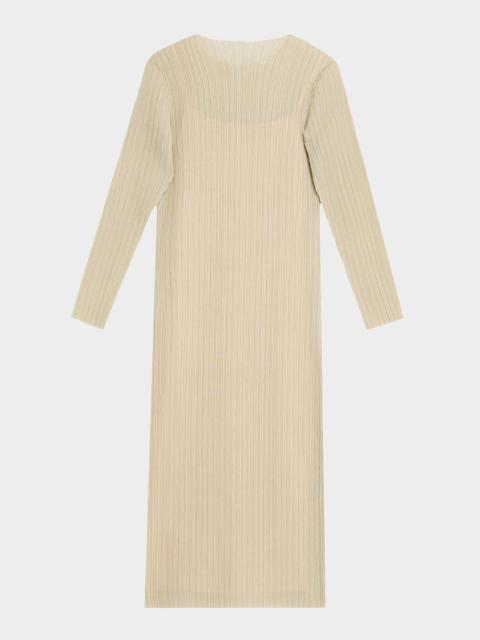 Vince Long-Sleeve Ribbed Midi Dress