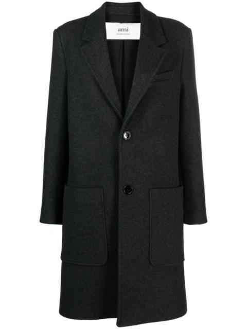 AMI Paris single-breasted wool coat