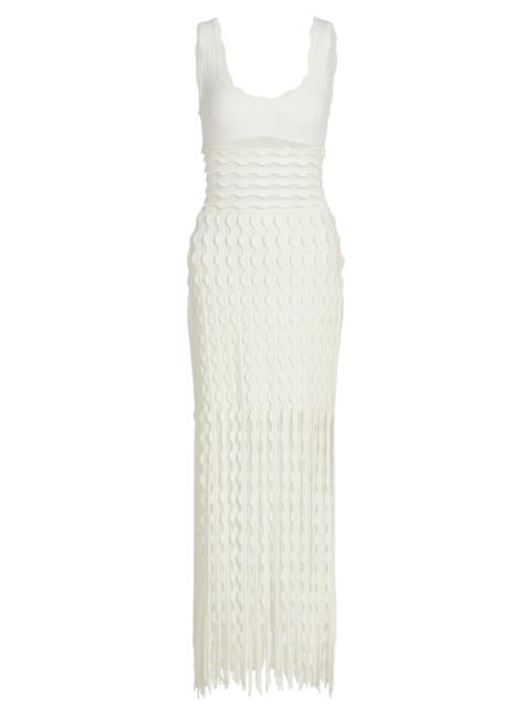 SIMKHAI Women's Brionne Scalloped Knit Midi-Dress - Ivory