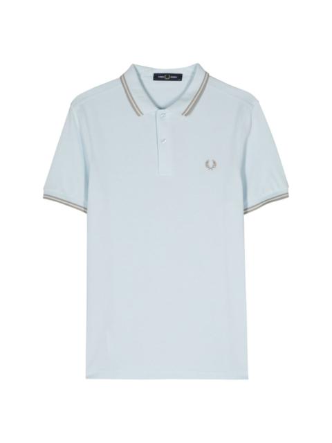 logo-embroidered cotton polo shirt