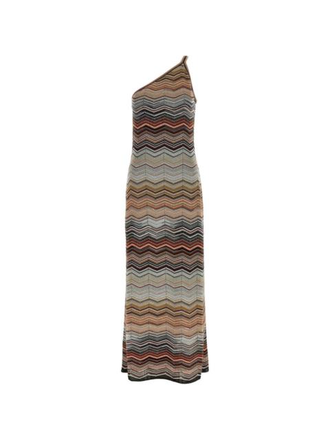 Missoni sequin chevron one-shoulder dress