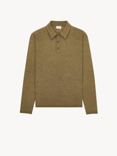 SAINT LAURENT POLO IN CASHMERE, SILK, AND LINEN