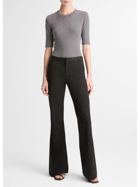 Vince Italian Stretch-Cotton Flare Pant