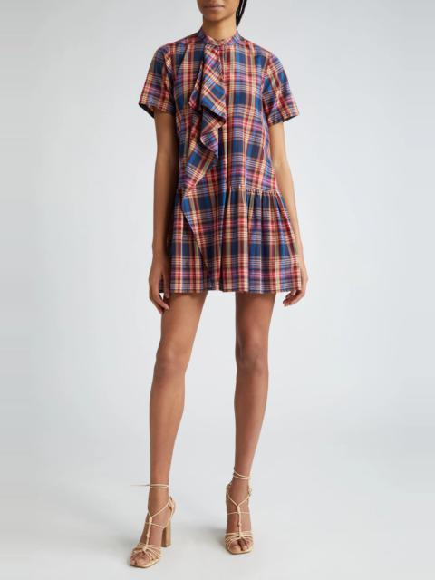 Adalyn Plaid Cotton & Silk Shirtdress