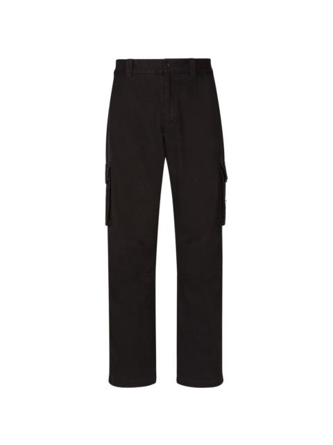 Dolce & Gabbana logo-plaque mid-rise cargo trousers