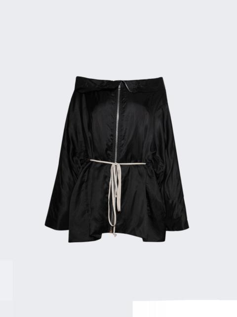 Rick Owens Zip Front Hooded Jacket Black