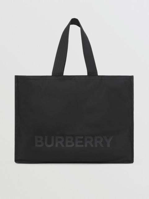Burberry Logo Print Nylon Tote