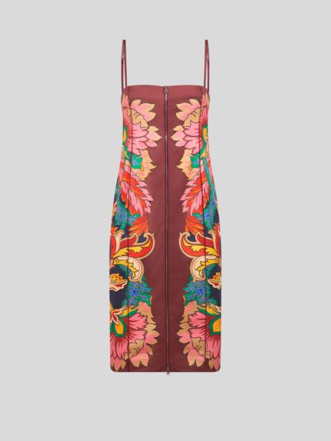 DRESS WITH SCARF-STYLE FLORAL PRINT