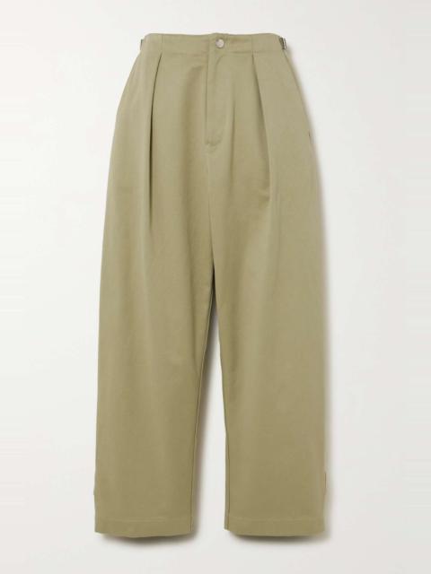 Cotton tapered pants