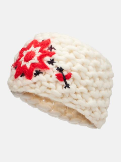 Moncler Embroidered wool-blend headband