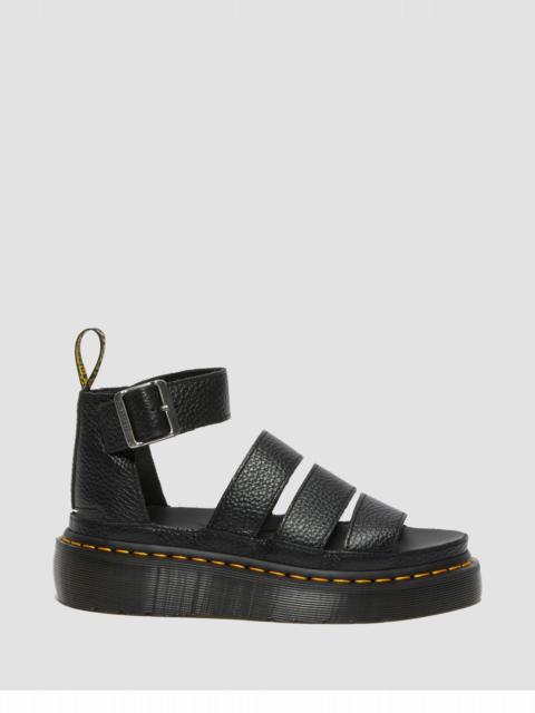 Dr. Martens Clarissa II 여성용 가죽 플랫폼 샌들