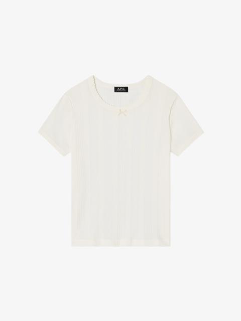 A.P.C. RIBBED ORGANIC COTTON T-SHIRT
