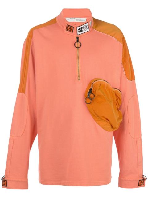Off-White contrast panels turtle neck sweatshirt