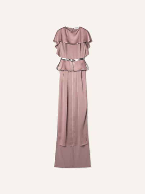 Lanvin LONG SATIN DRESS WITH BASQUE