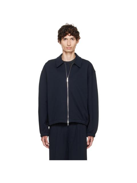 Helmut Lang Navy Terry Zip Jacket