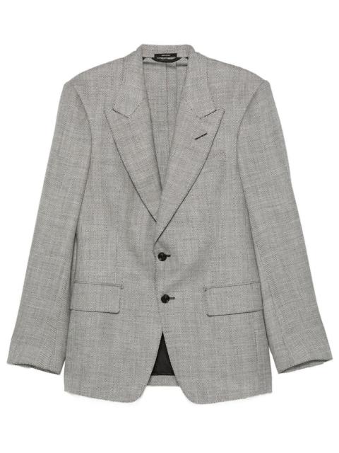 TOM FORD HERRINGBONE-PATTERN WOOL BLEND BLAZER