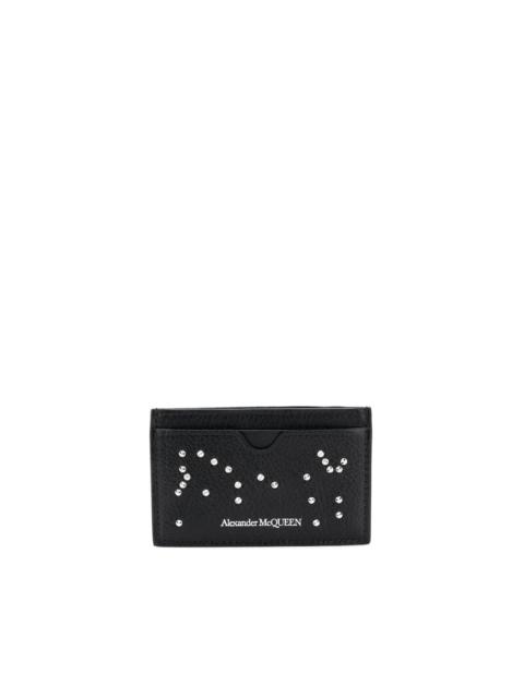 Alexander McQueen crystal-embellished leather cardholder