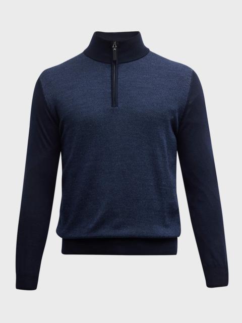 Canali Men's Wool Quarter-Zip Sweater
