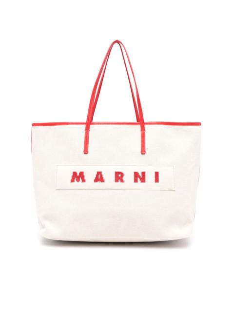 Marni small Janus canvas tote bag