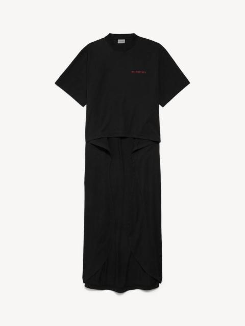 BALENCIAGA Women's Balenciaga Back Gradient Train T-shirt in Black