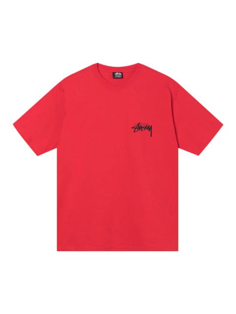 Stussy Gold Lion Tee 'Red'