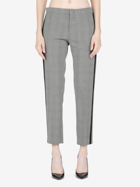 N°21 CHECKED STRAIGHT-LEG TROUSERS