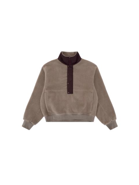 entire studios SYSTEM HALF ZIP FLEECE BROWN