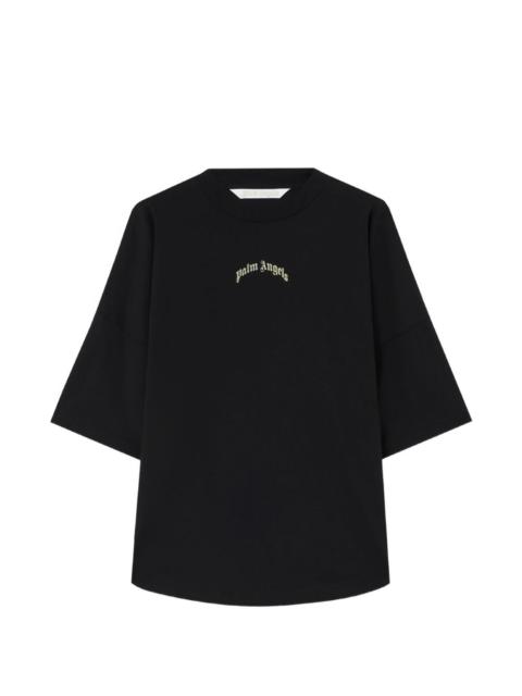 Palm Angels curved-logo crew-neck T-shirt