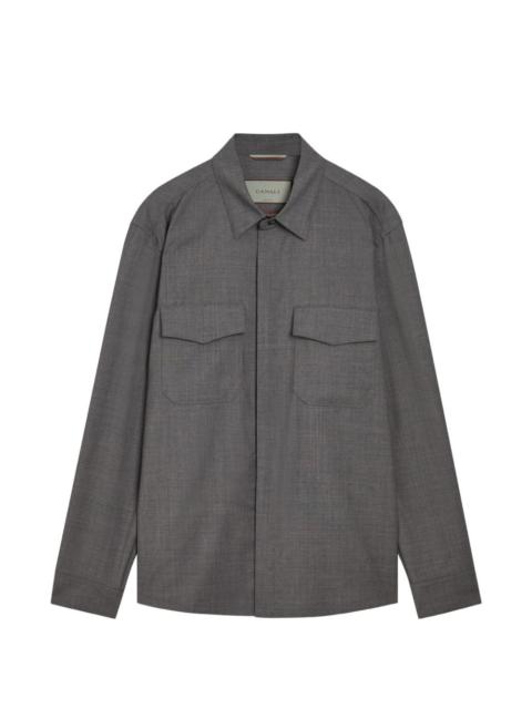 Canali flap-pocket overshirt