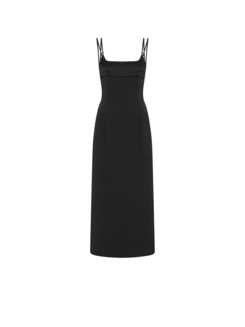 TOM FORD PENCIL DRESS WITH LEATHER STRAPS