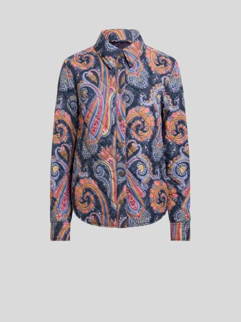 Etro QUILTED OVERSHIRT WITH PAISLEY MOTIF
