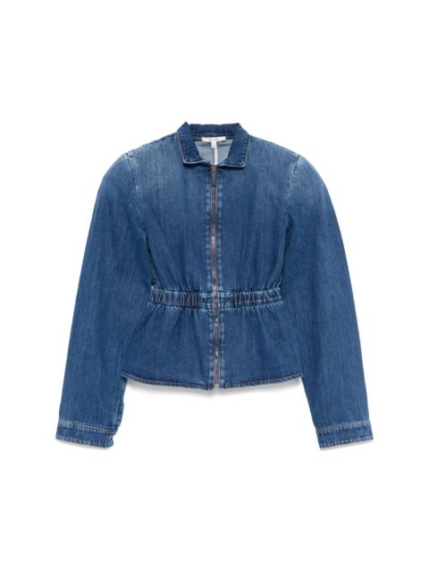 NENSI DOJAKA gathered-waist denim jacket